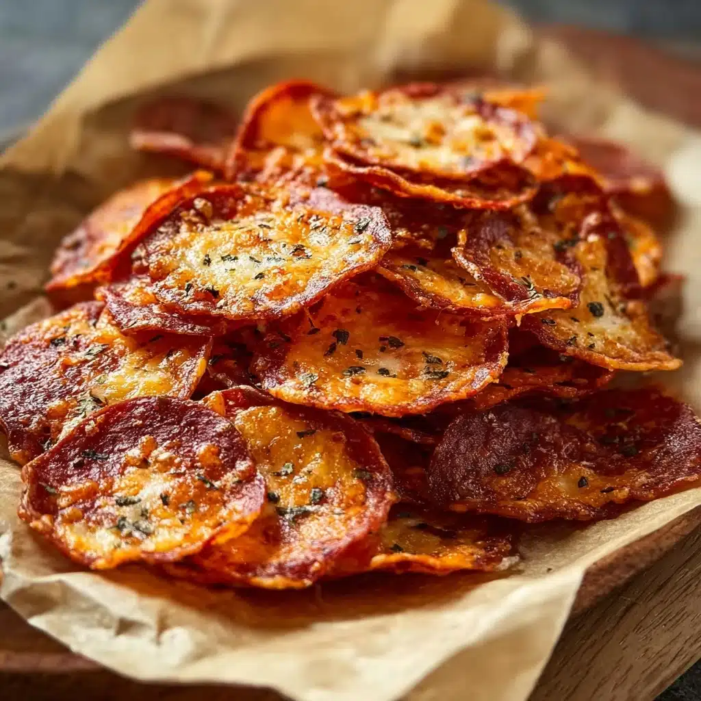 Keto Pizza Chips: Discover a Delicious Low-Carb Snack! Recipe - Recipe Image