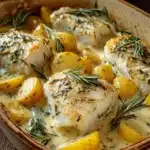 Cod & Potatoes in Rosemary Cream Sauce Recipe