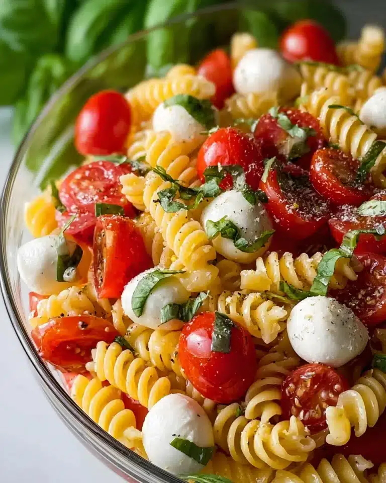 Creamy Caprese Pasta Salad Recipe