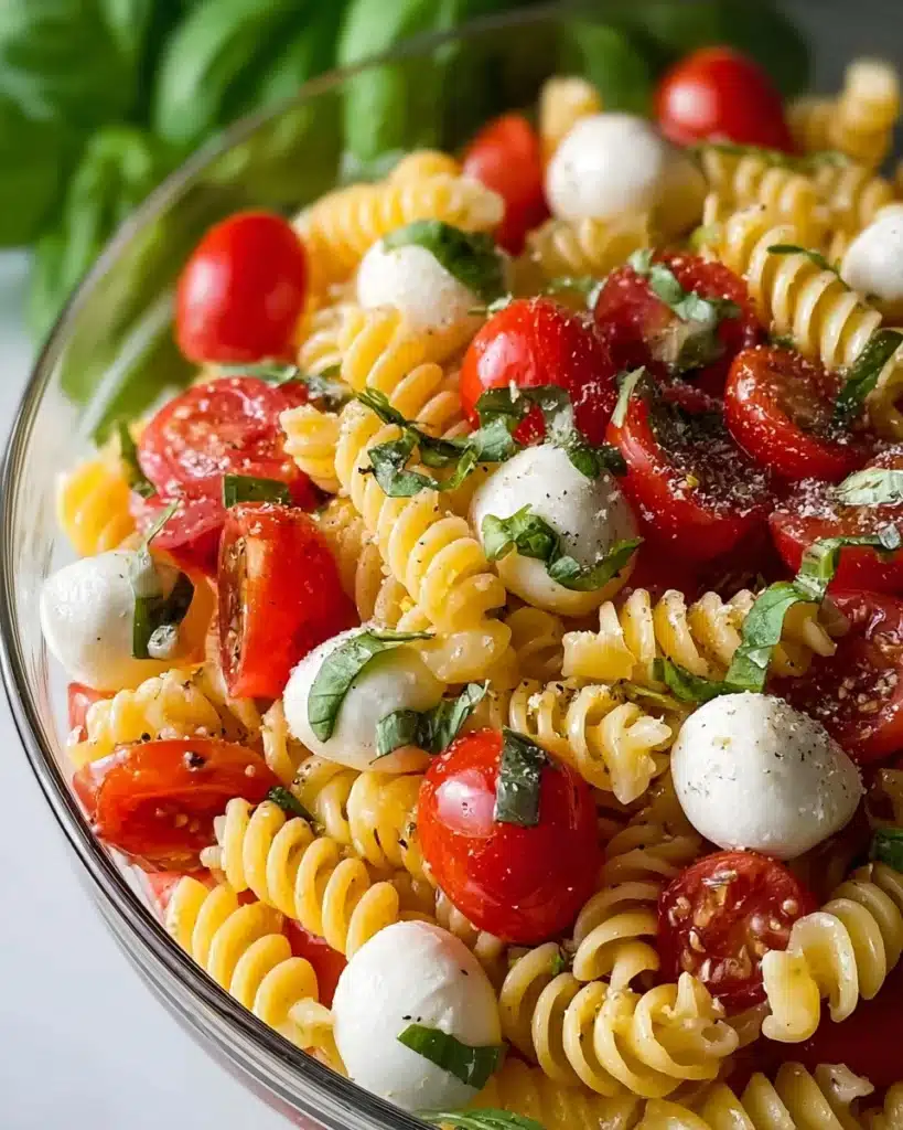 Creamy Caprese Pasta Salad Recipe