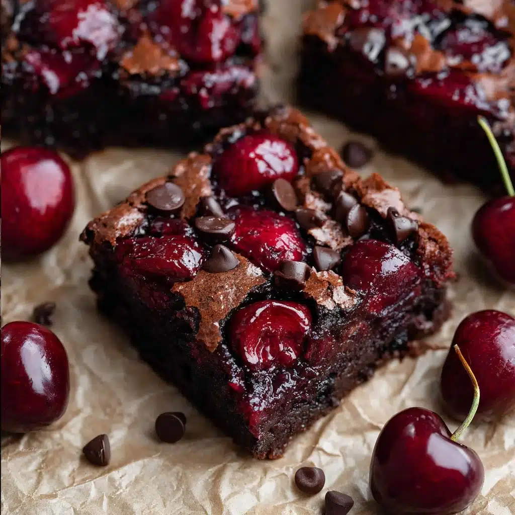 Top view of cherry browies Recipe - Recipe Image