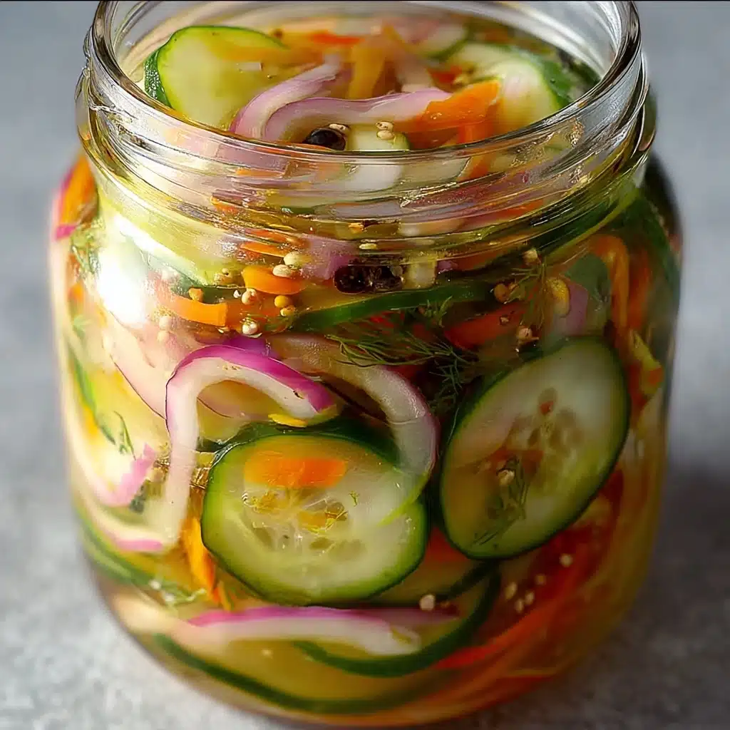 omemade Refrigerator Pickles {Super Easy Recipe - Recipe Image