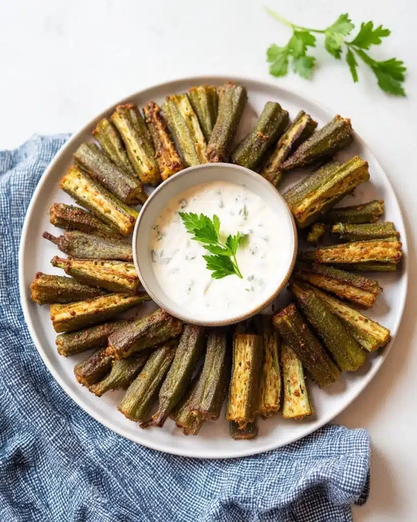 Air Fryer Crispy Okra Recipe
