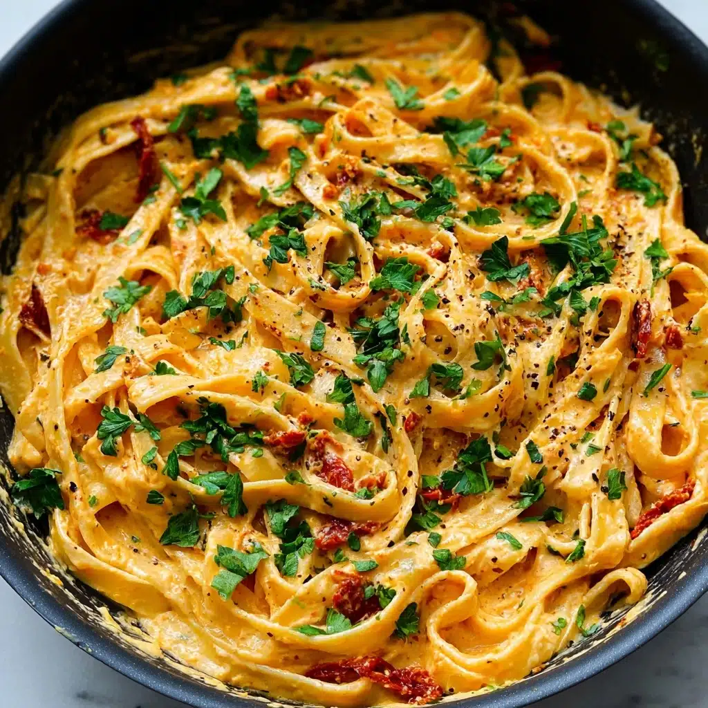 Vegan Creamy Sun Dried Tomato Pasta Recipe - Recipe Image