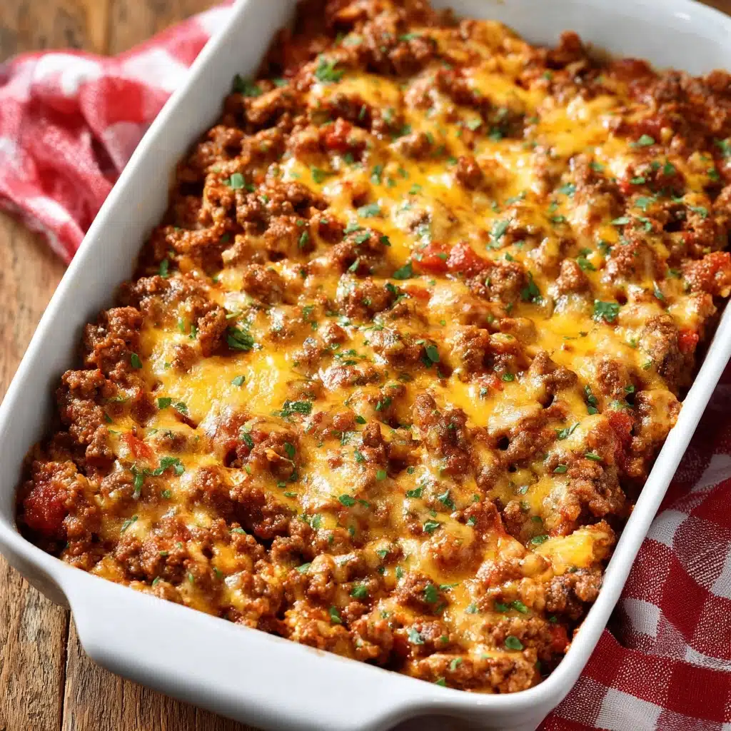 Keto Cheeseburger Casserole Recipe - Recipe Image