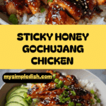 Sticky Honey Gochujang Chicken (Air Fried or Baked) Recipe