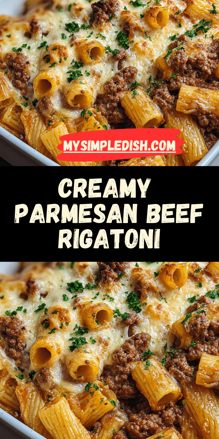 Meat Rigotini Creamy Parmesan Beef Rigatoni Recipe - Comforting Pasta Delight
