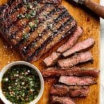 Grilled Flank Steak with Simple Garlic Marinade Recipe
