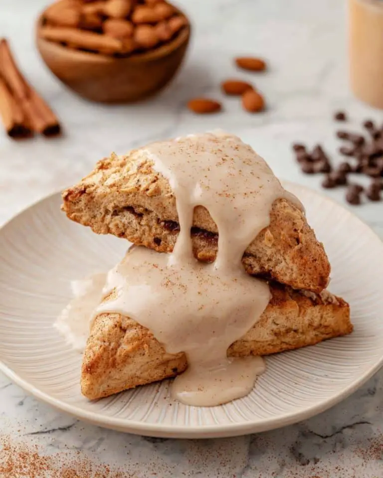 Cinnamon Chips Scones with Vanilla Glaze Recipe