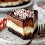 Peppermint Cheesecake with Chocolate Swirl and Peppermint Ganache Recipe