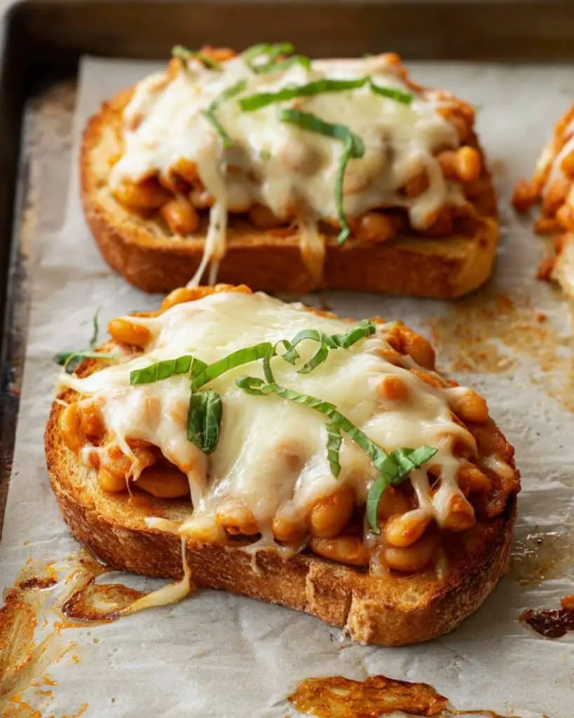 Easy Pizza Beans Toast Recipe