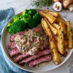 Steak with Red Wine Mushroom Sauce Recipe