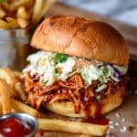 Slow Cooker BBQ Chicken Sandwiches with Chipotle Lime Slaw Recipe