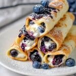 Crispy Keto Blueberry Cream Cheese Roll-Ups Recipe