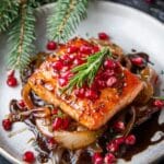 Pomegranate Glazed Salmon with Braised Fennel and Shallots Recipe