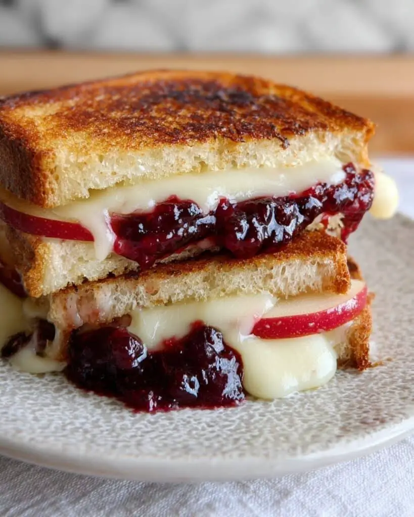 Brie, Apple and Cranberry Grilled Cheese Recipe