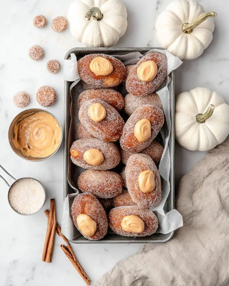 Pumpkin Spice Cream-Filled Donuts Recipe
