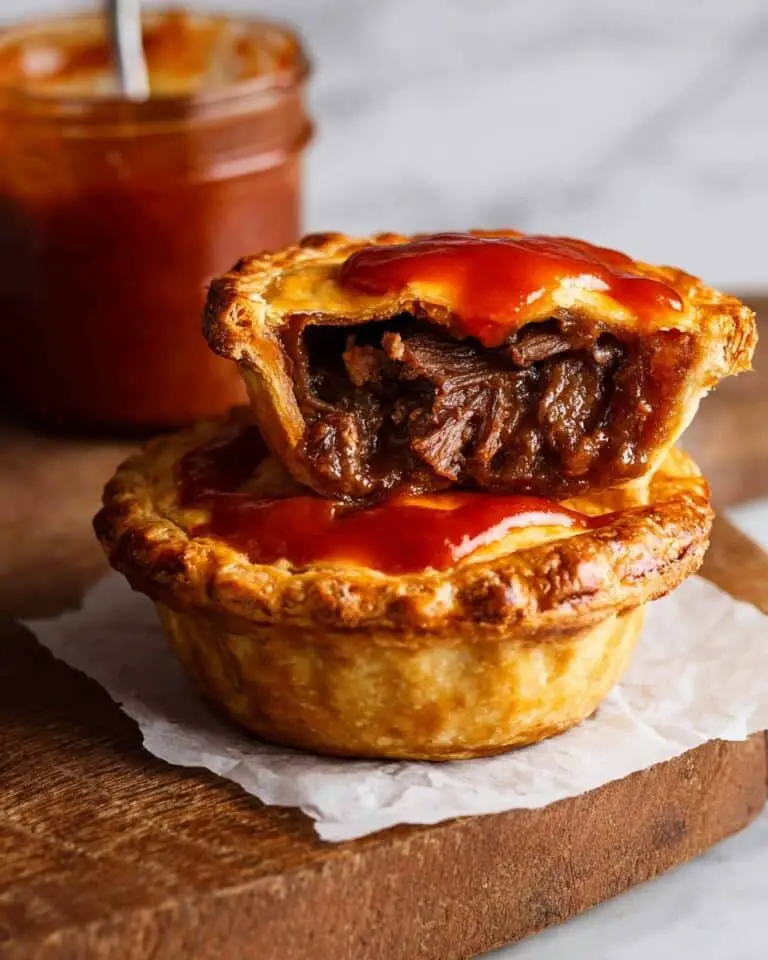 Aussie Beef Pie with Flaky Puff Pastry Recipe