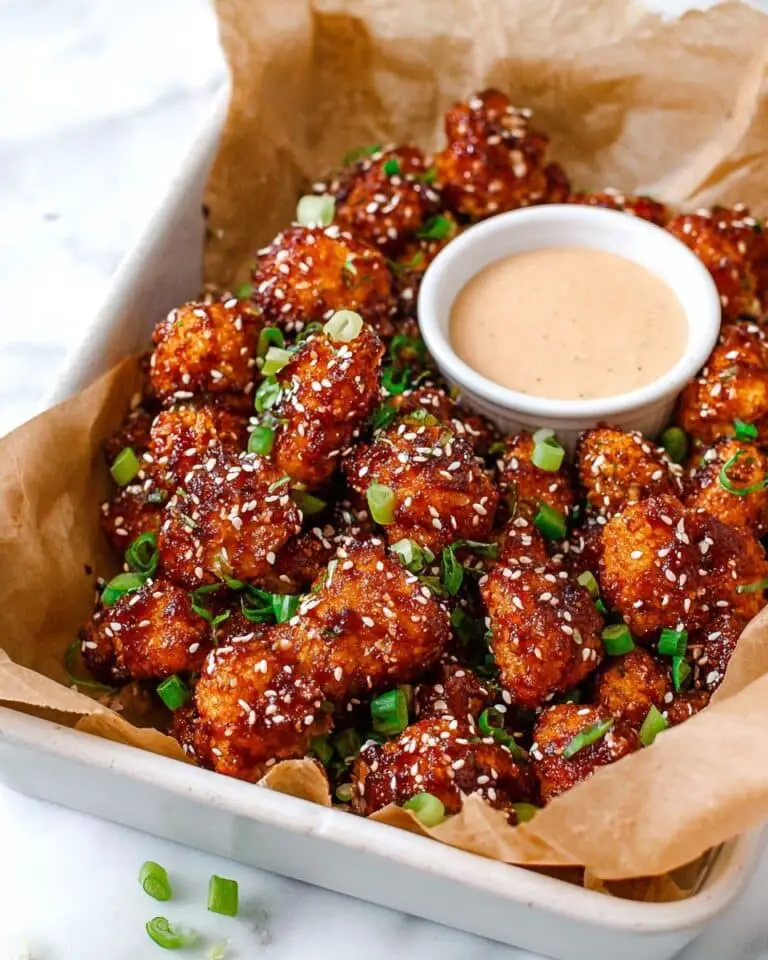 Sticky Honey Garlic Cauliflower Wings Recipe