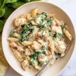 Healthy Instant Pot Tuscan Chicken Pasta Recipe