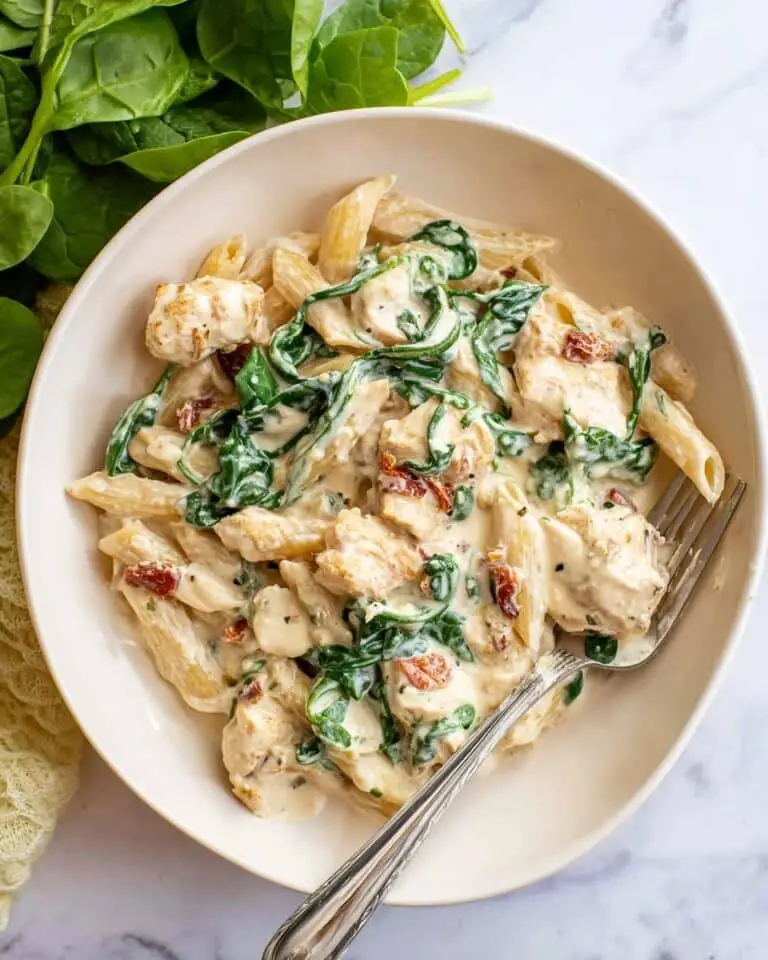 Healthy Instant Pot Tuscan Chicken Pasta Recipe