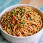 Thai Noodle Salad with Sesame Peanut Sauce Recipe