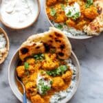 Butter Cauliflower Curry with Spiced Tomato Sauce and Coconut Cream Recipe