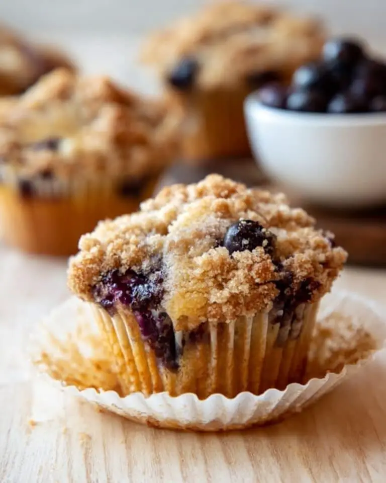 Blueberry Muffins with Crumb Topping Recipe