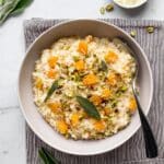 Roasted Butternut Squash Risotto with Brown Butter and Fried Sage Recipe
