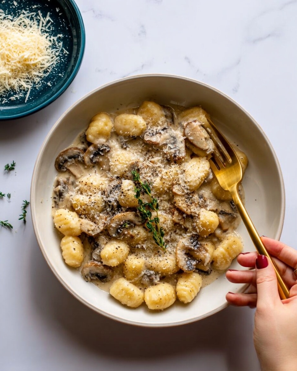 Gnocchi with Creamy Mushroom Sauce Recipe