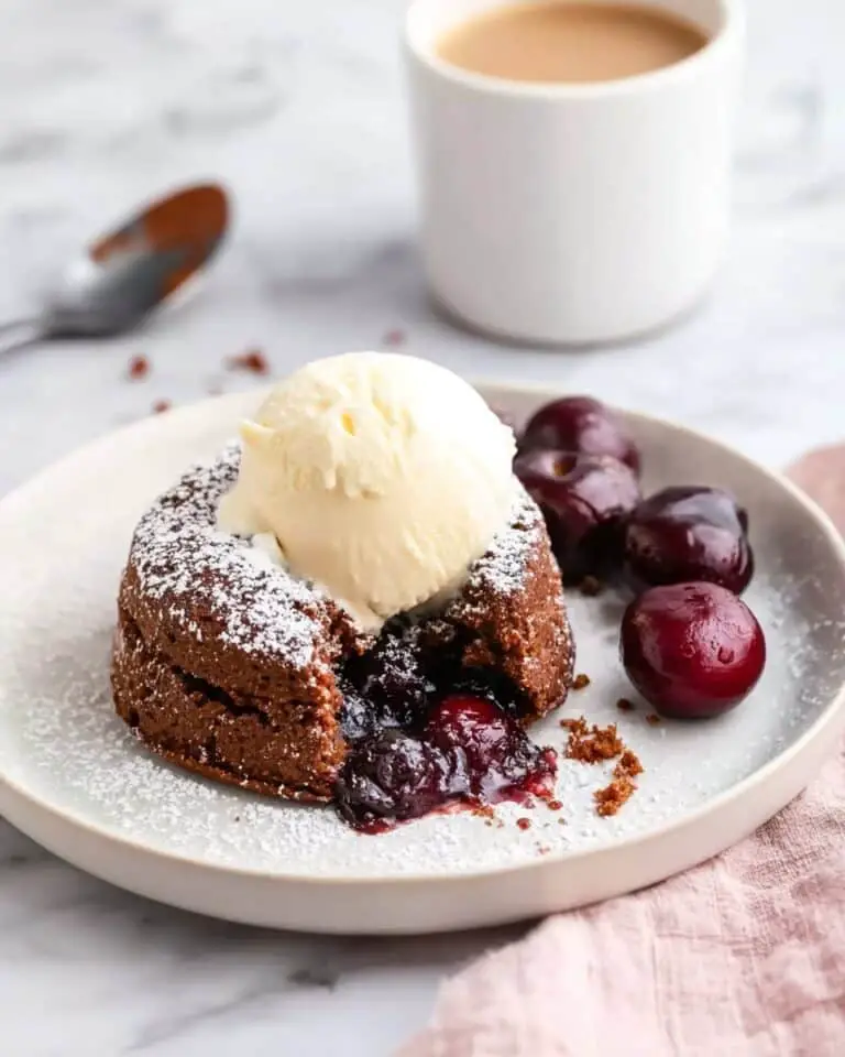 Chocolate Cherry Lava Cake Recipe