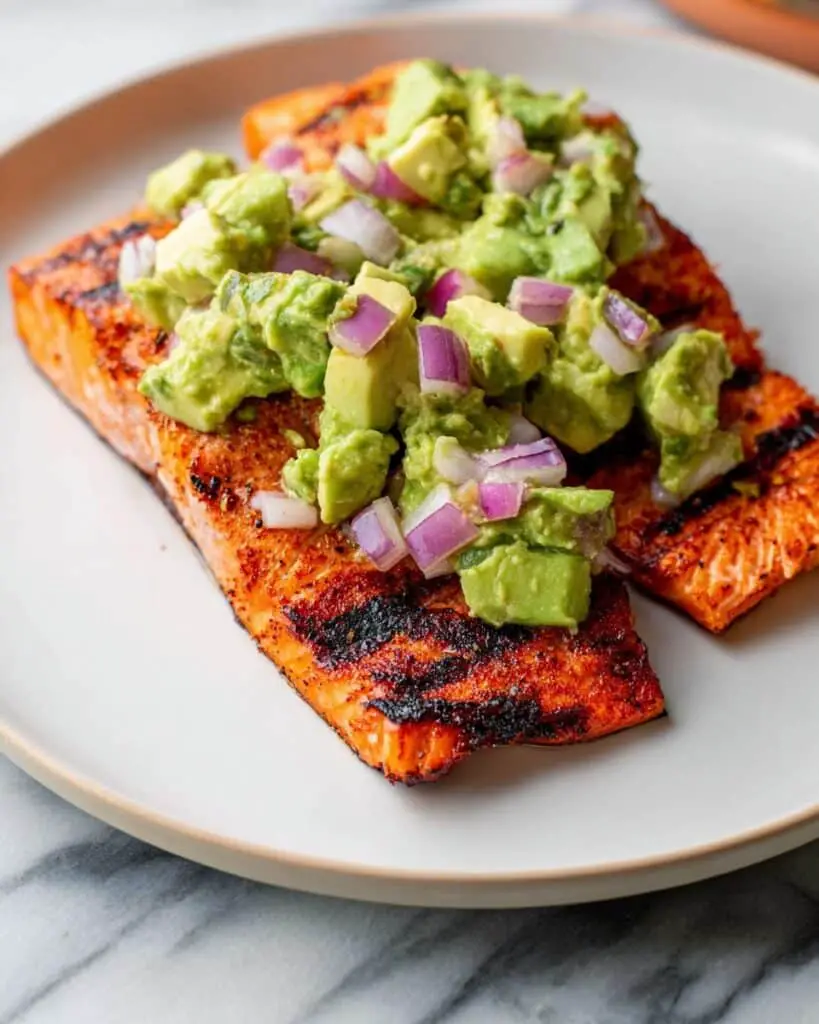 Grilled Salmon with Fresh Avocado Salsa Recipe