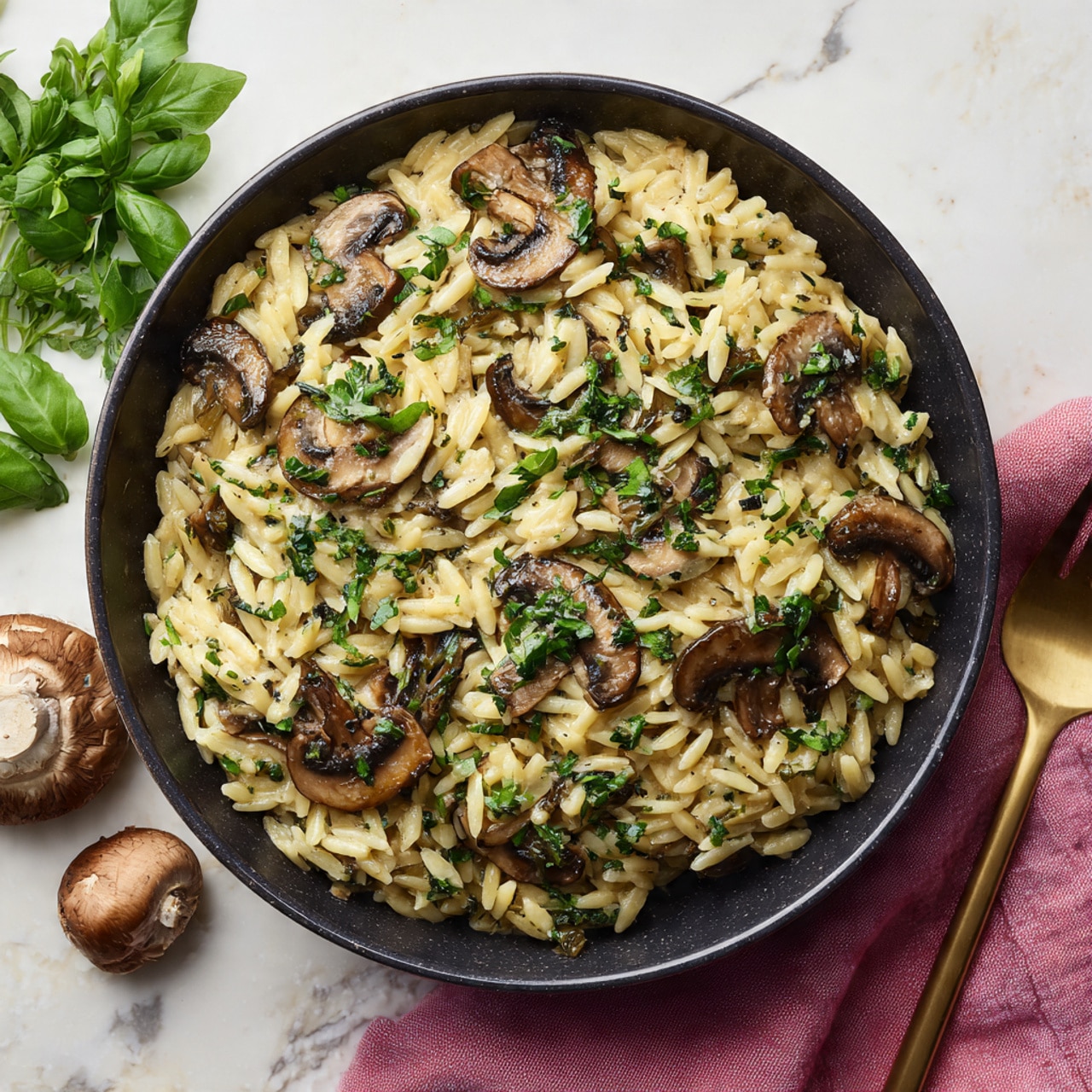 Vegan Mushroom Orzo Recipe