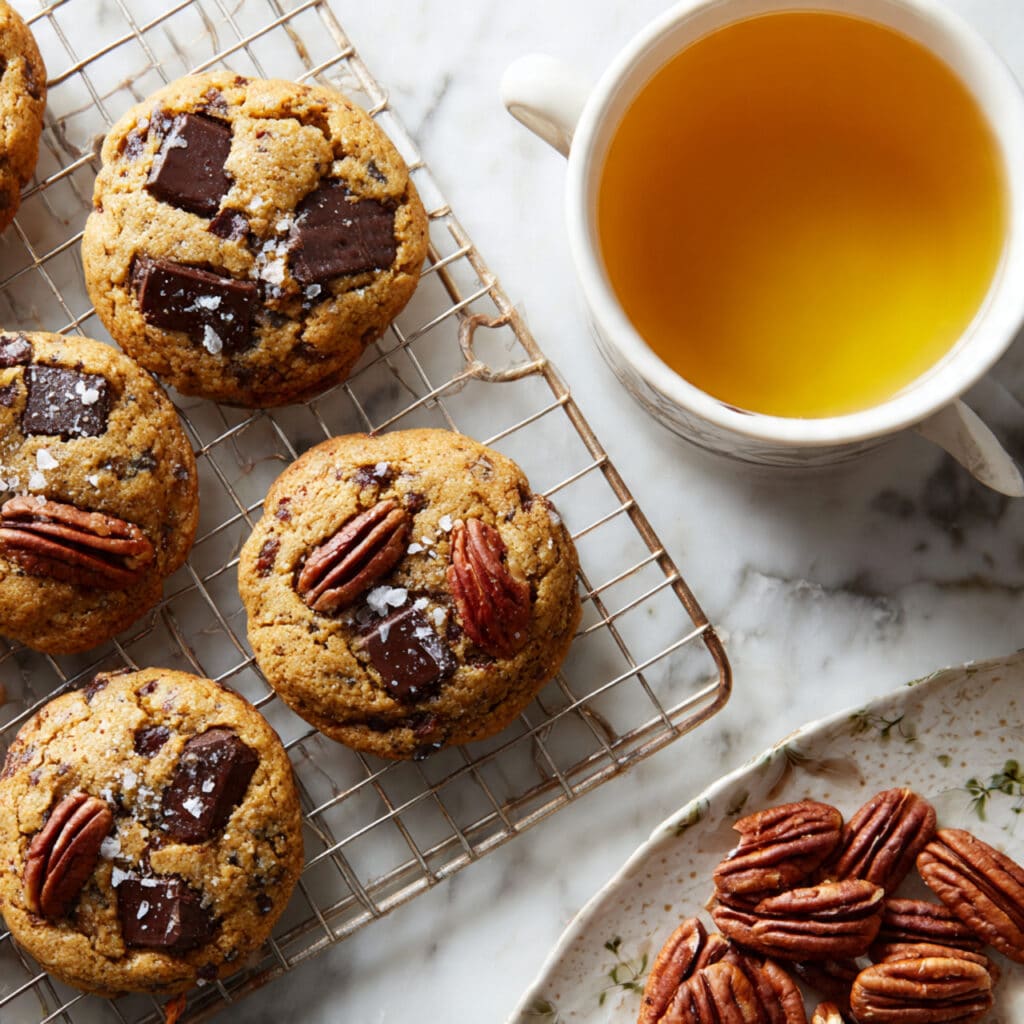 Brown Butter Bourbon Pecan Chocolate Chunk Cookies Recipe