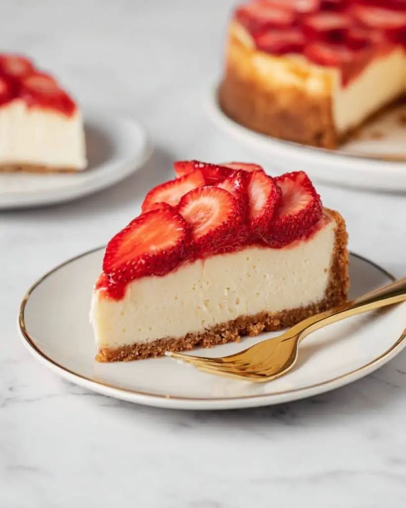 Fresh Strawberry Cheesecake with Strawberry Glaze Recipe