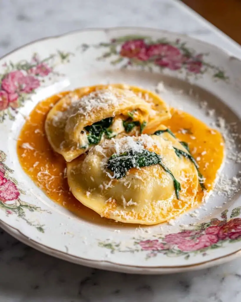 Egg Yolk Ravioli with Spinach and Ricotta Recipe