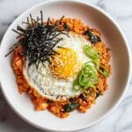 Kimchi Fried Rice with Bacon and Enoki Mushrooms Recipe