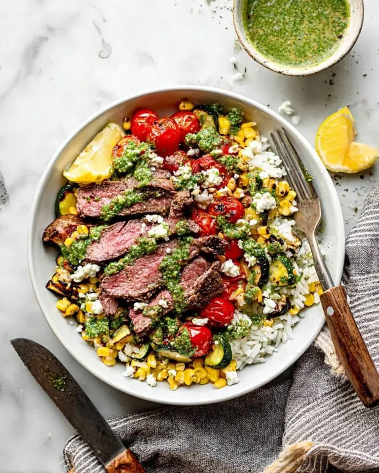 30-Minute Grilled Chimichurri Steak Bowl Recipe