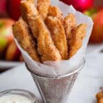 Air Fryer Apple Fries with Cinnamon Sugar and Vanilla Icing Recipe