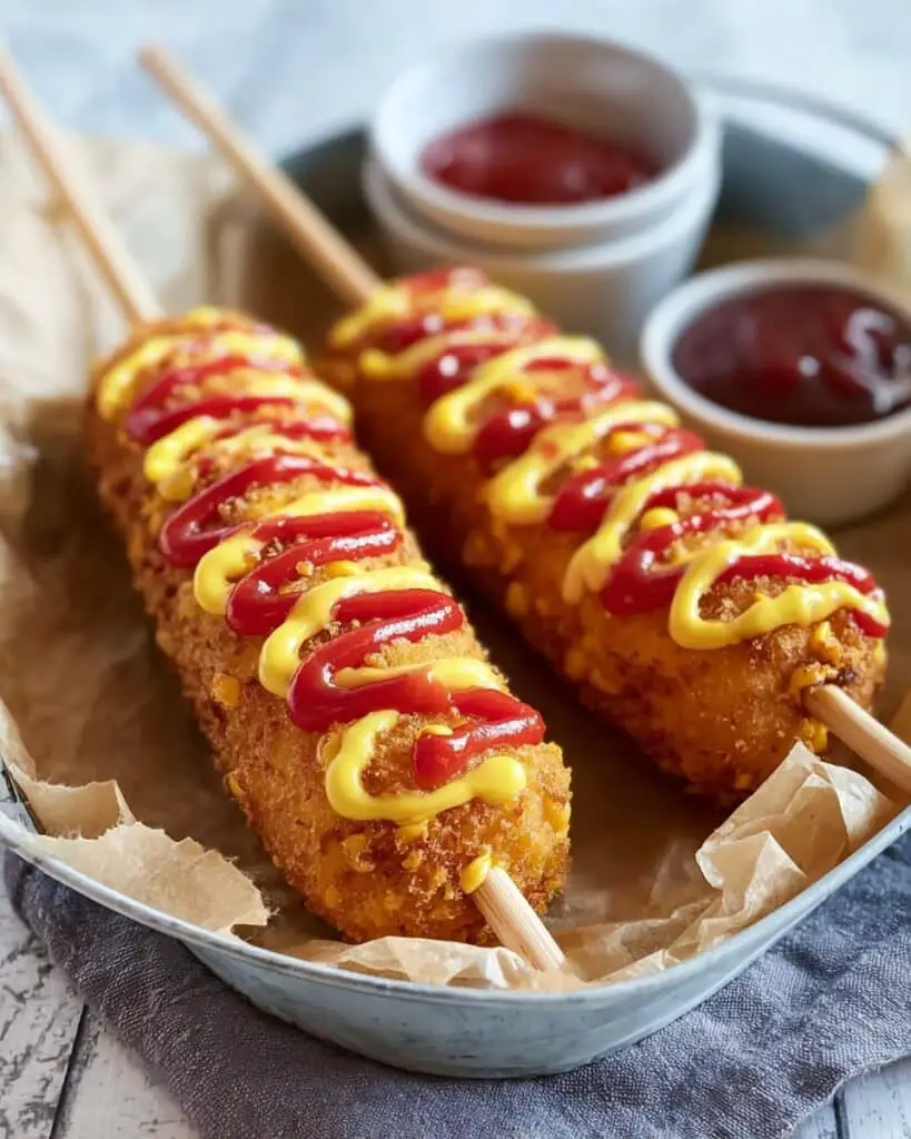 Super Cheesy Korean Corn Dogs Recipe