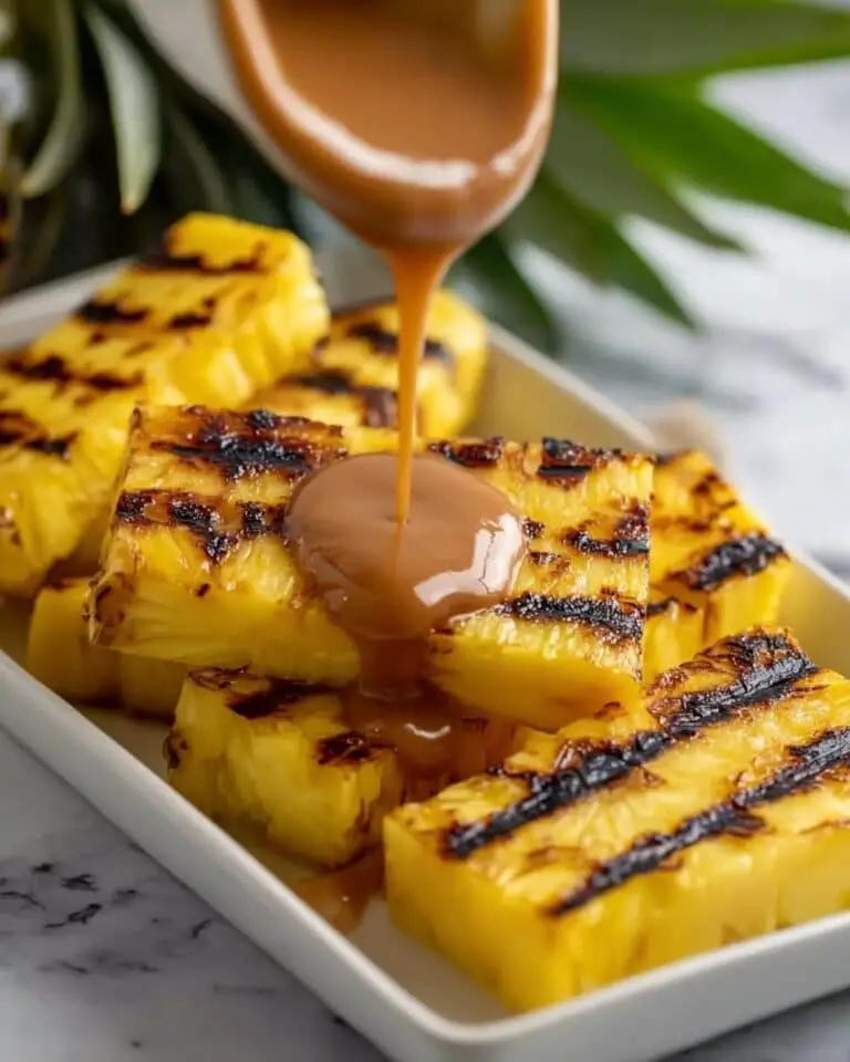 Grilled Pineapple with Cinnamon Honey Drizzle Recipe