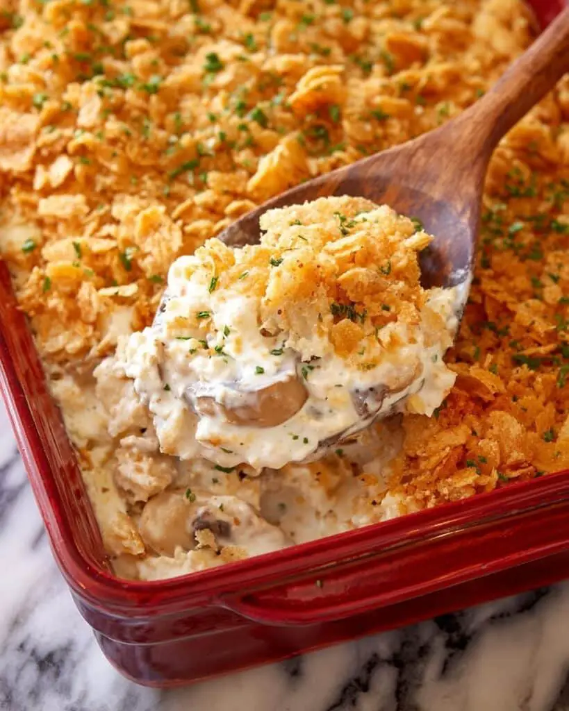 Creamy Chicken Casserole with Ritz Crackers Recipe