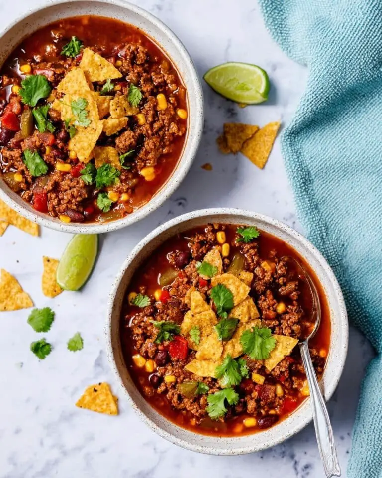 Slow Cooker Taco Soup with Ground Beef Recipe