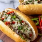 Philly Cheesesteak with Peppers and Onions Recipe