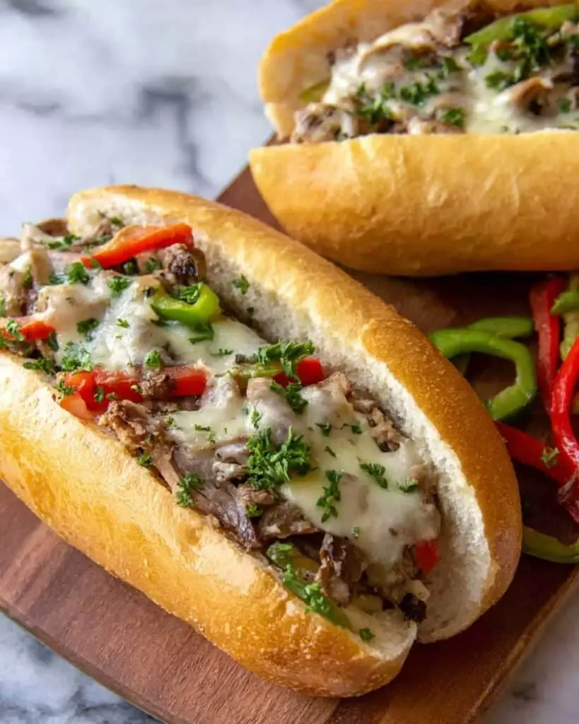 Philly Cheesesteak with Peppers and Onions Recipe