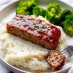 Crockpot Meatloaf with Balsamic Ketchup Glaze Recipe