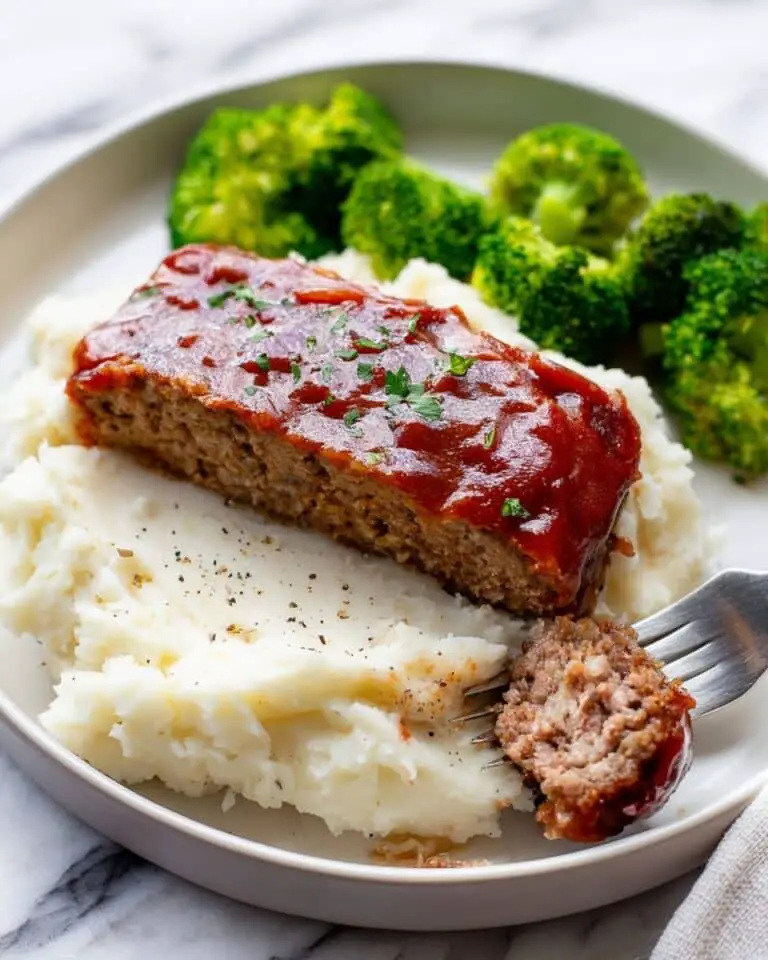 Crockpot Meatloaf with Balsamic Ketchup Glaze Recipe