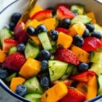 Summer Mango Salad with Avocado and Berry Lemon-Basil Vinaigrette Recipe