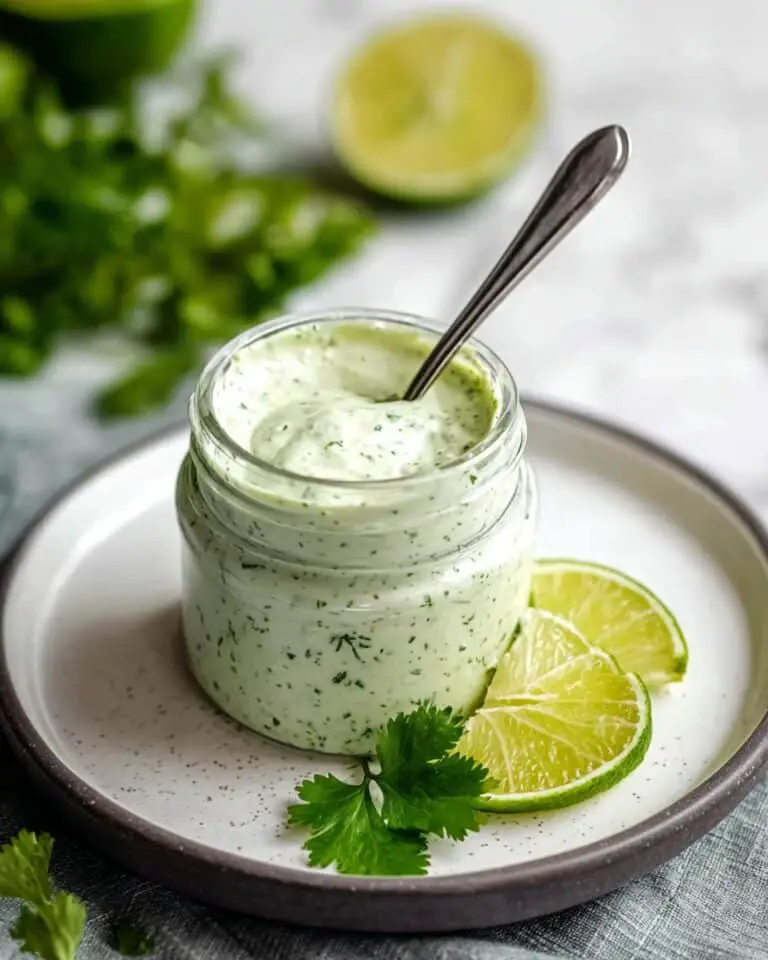 Creamy Garlic Lime Cilantro Sauce Recipe
