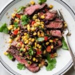Grilled Flank Steak with Black Bean and Corn Salsa Recipe